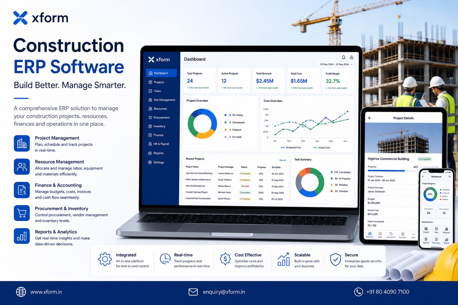 Construction ERP Software System | Project Management, Material ...